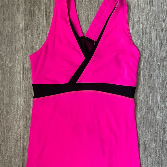 Lululemon Deep V Hot Pink Razorback Tank - Picture 7 of 8
